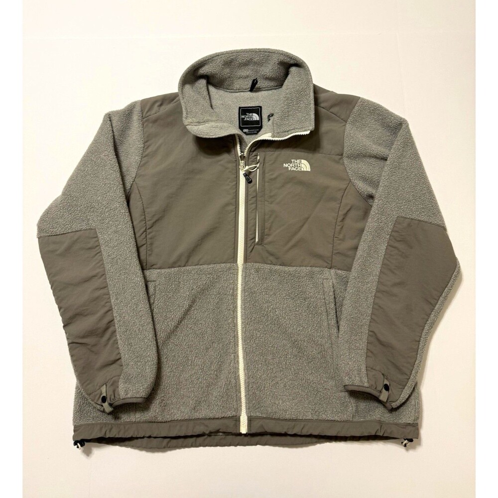 The North Face Denali Fleece Jacket Women's XL Gray Full Zip Mixed Media